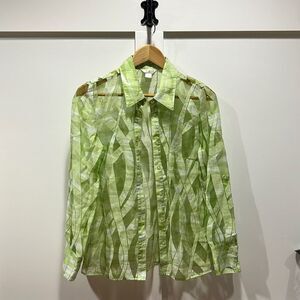 Christopher & banks blouse button up dress shirt size small